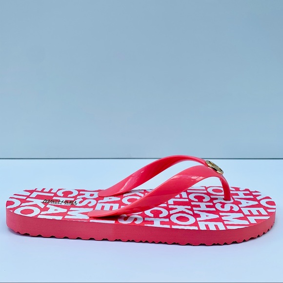 Micheal Kors Grapefruit/Gold logo Flip Flop - Picture 4 of 8